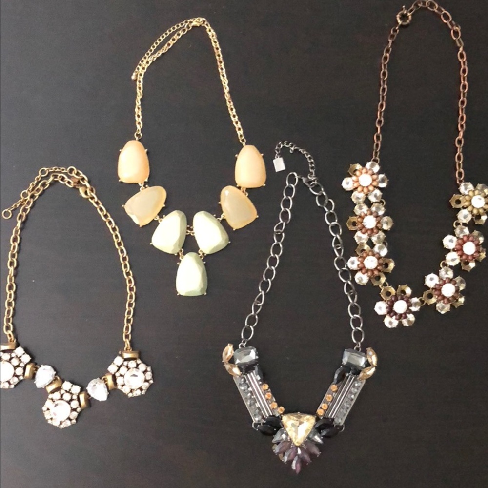 Four beautiful embellished necklaces